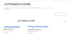 Desktop Screenshot of lottoresultater.no